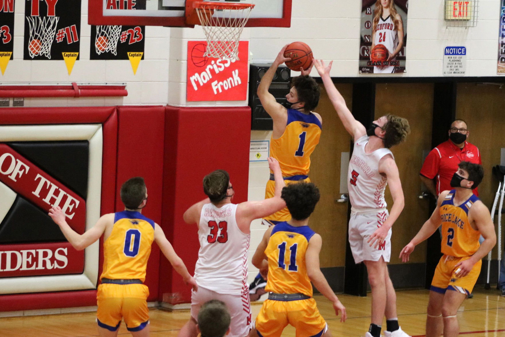 Rice Lake boys basketball at Medford 2-25-21